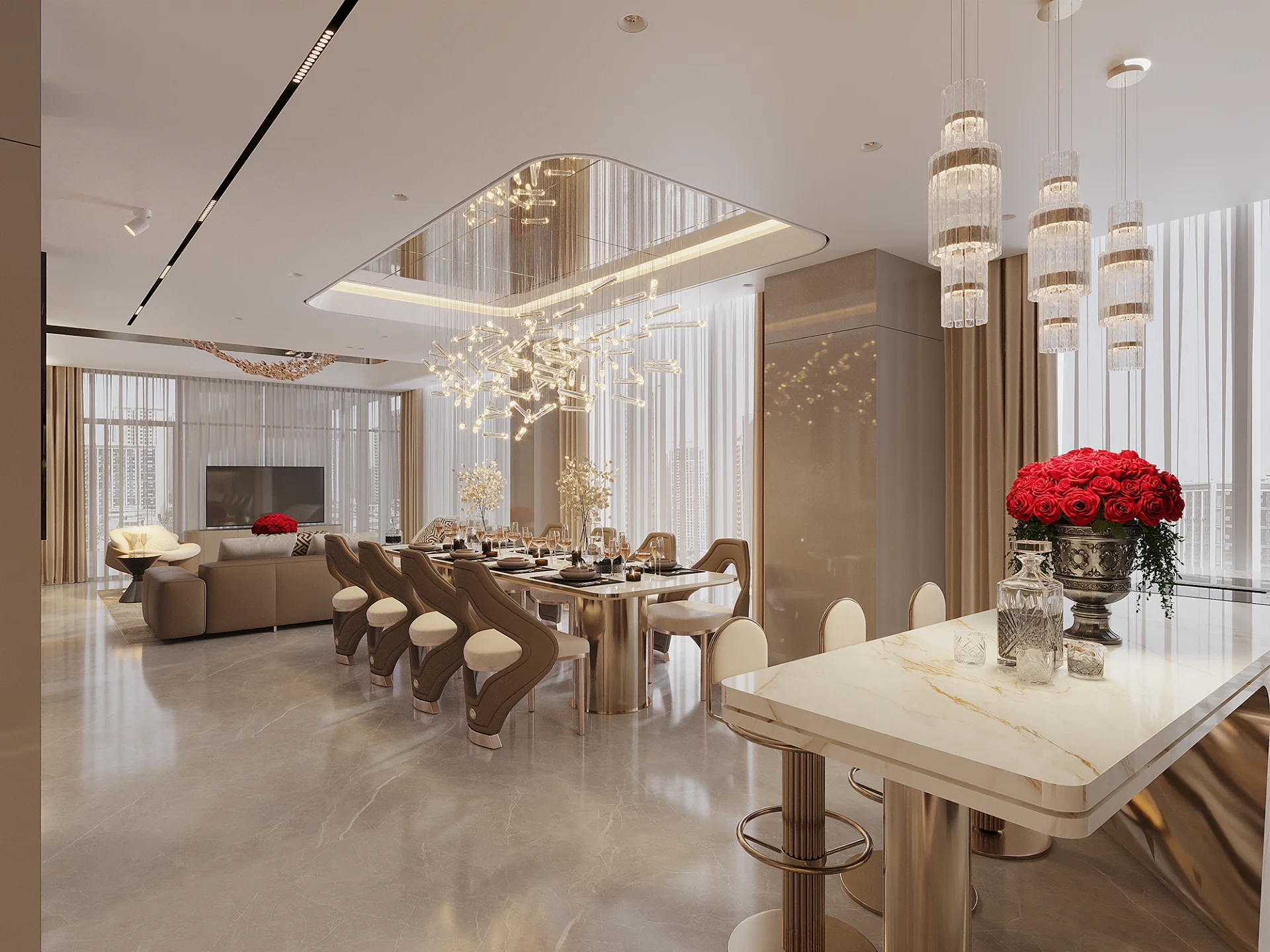 Thi Công Nội Thất Penthouse Sunshine Sky City Q7 Luxury — FADI by MKG